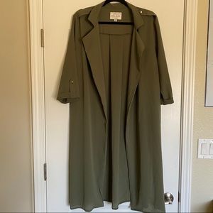 Haute Monde long line duster/faux long blazer